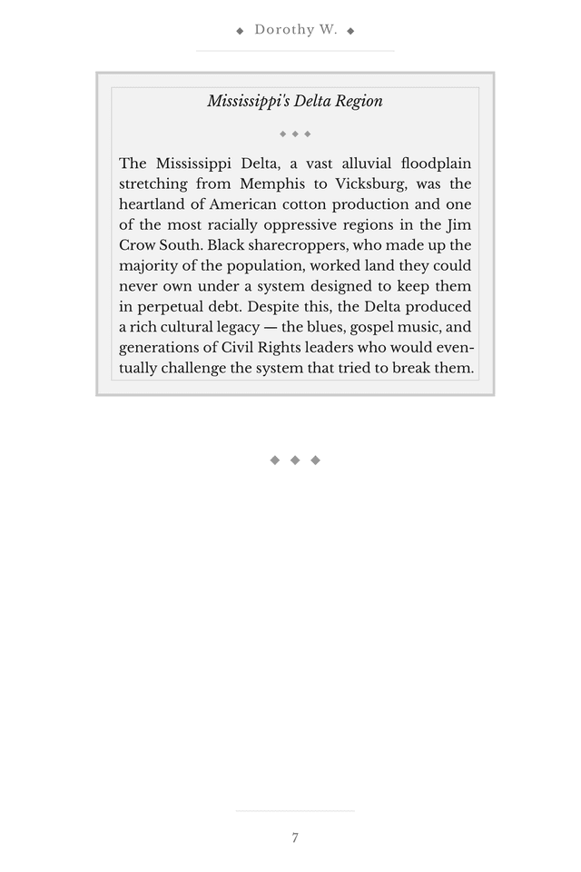 Page 2 from Dorothy W.'s biography