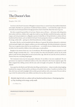 Page 1 from Dr. William C.'s biography