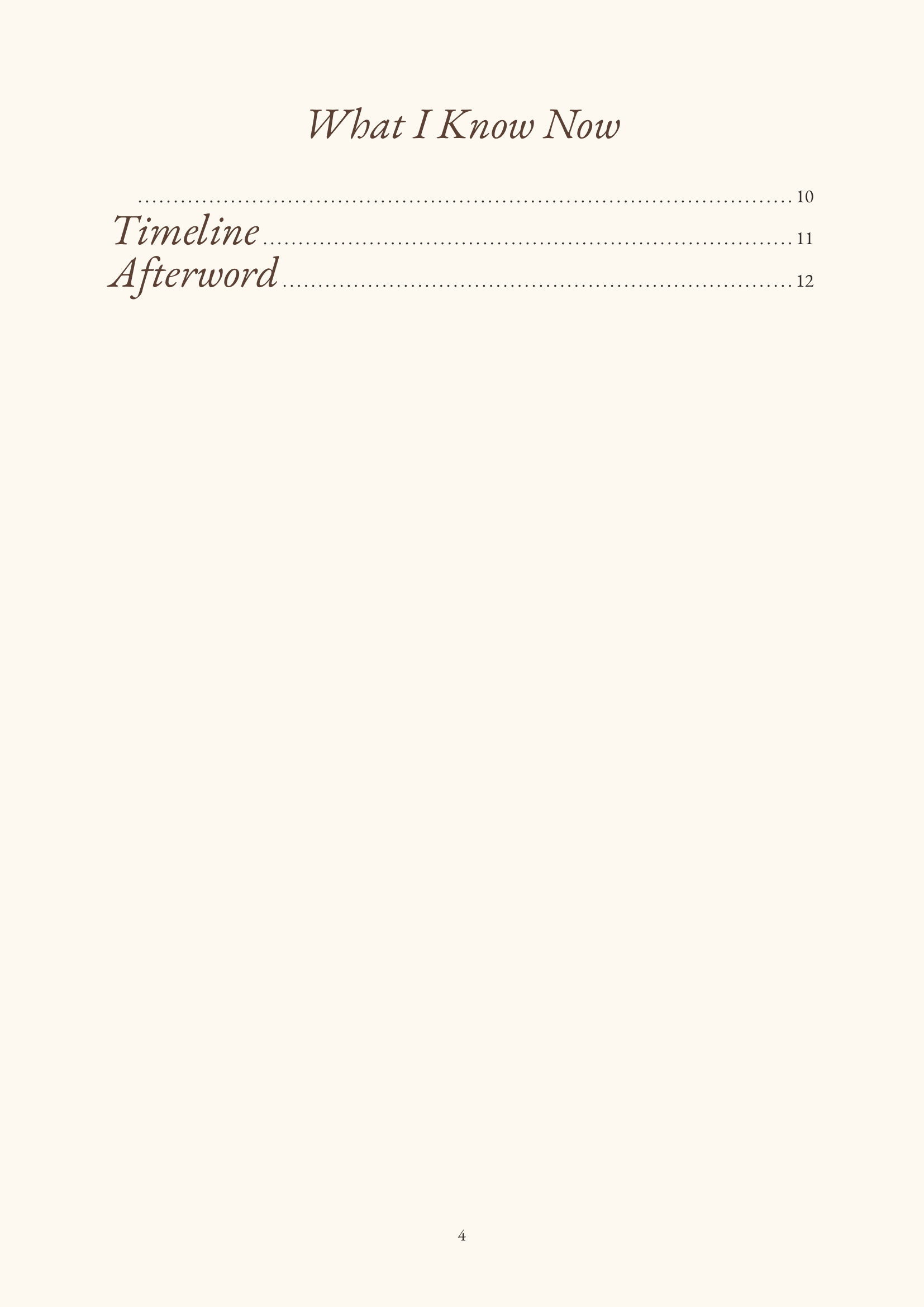 Chapter One — Margaret S.'s biography