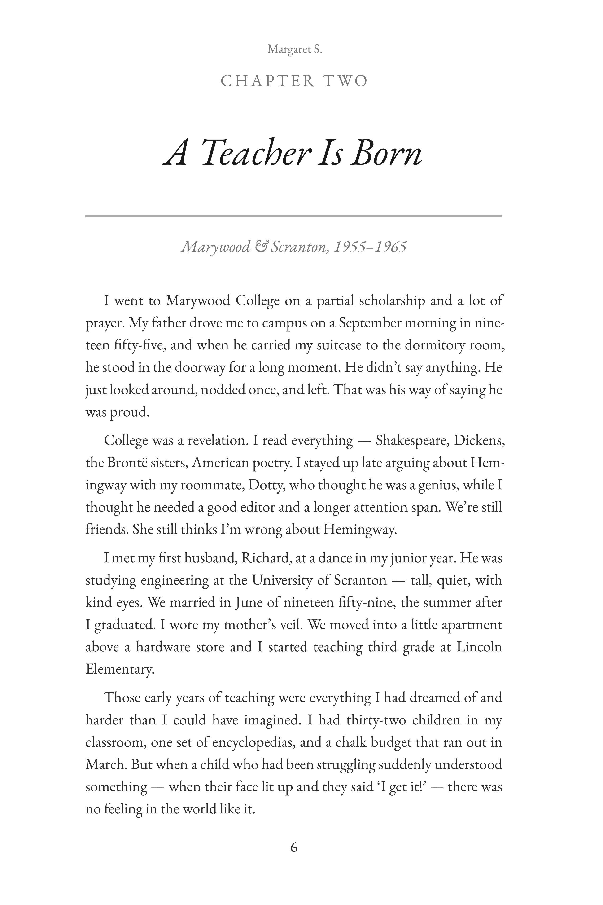 Sample chapter with historical context